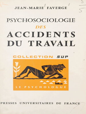 cover image of Psychosociologie des accidents du travail